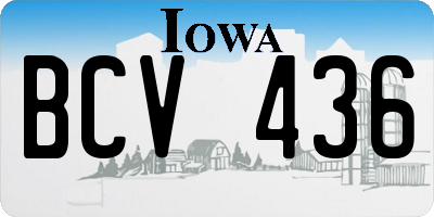 IA license plate BCV436