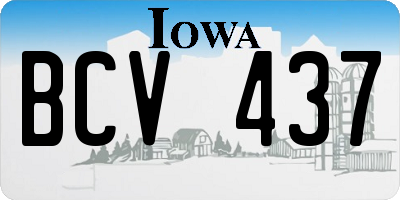IA license plate BCV437