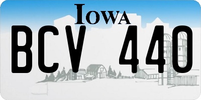 IA license plate BCV440