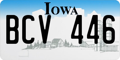 IA license plate BCV446