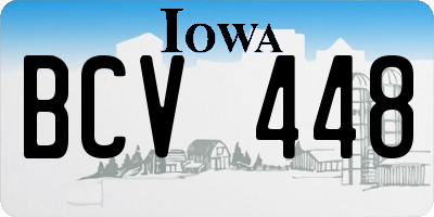 IA license plate BCV448