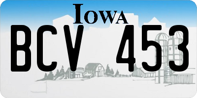 IA license plate BCV453