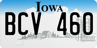 IA license plate BCV460