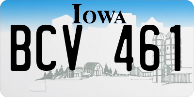 IA license plate BCV461
