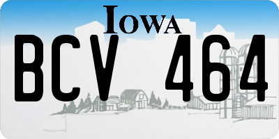 IA license plate BCV464