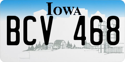 IA license plate BCV468