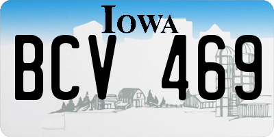 IA license plate BCV469