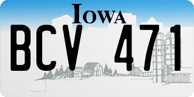 IA license plate BCV471