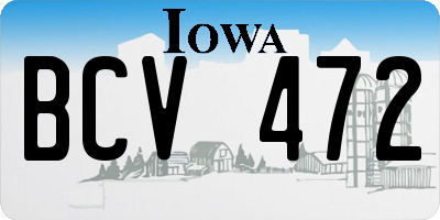 IA license plate BCV472