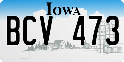 IA license plate BCV473