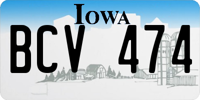 IA license plate BCV474