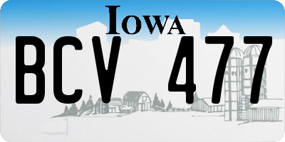 IA license plate BCV477