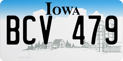 IA license plate BCV479