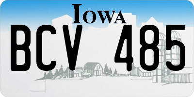 IA license plate BCV485
