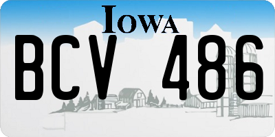 IA license plate BCV486