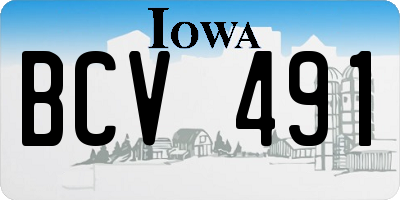 IA license plate BCV491