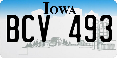 IA license plate BCV493