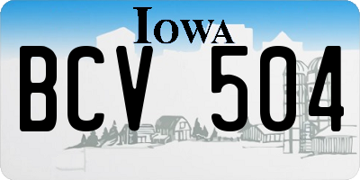 IA license plate BCV504