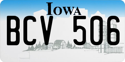 IA license plate BCV506