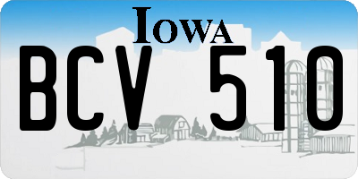 IA license plate BCV510