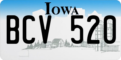 IA license plate BCV520