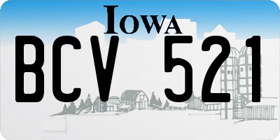 IA license plate BCV521