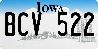 IA license plate BCV522