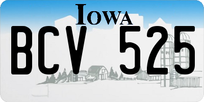 IA license plate BCV525