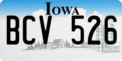 IA license plate BCV526