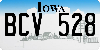 IA license plate BCV528