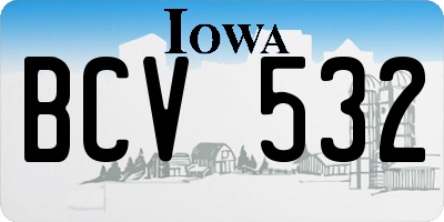 IA license plate BCV532