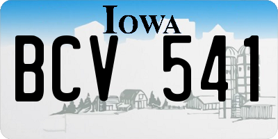 IA license plate BCV541