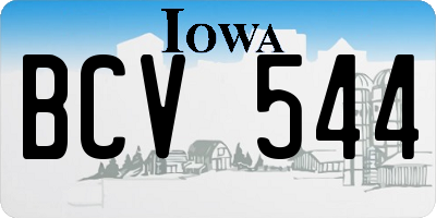 IA license plate BCV544