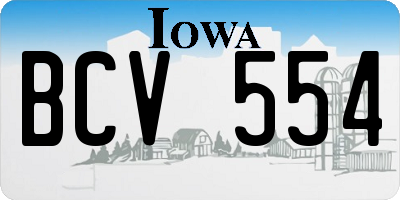 IA license plate BCV554