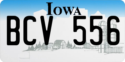 IA license plate BCV556