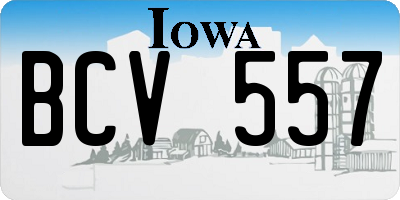 IA license plate BCV557