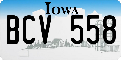 IA license plate BCV558