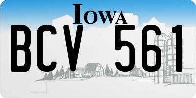 IA license plate BCV561