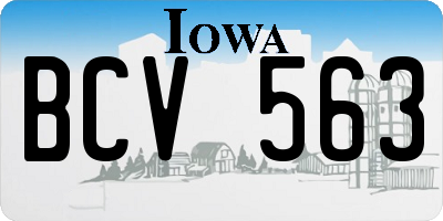 IA license plate BCV563