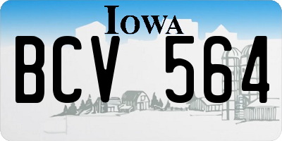 IA license plate BCV564