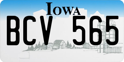 IA license plate BCV565