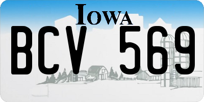 IA license plate BCV569