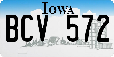 IA license plate BCV572