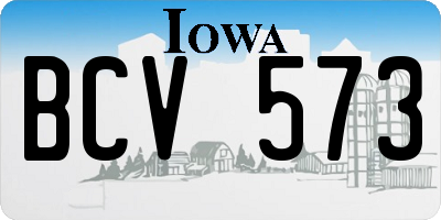 IA license plate BCV573