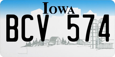 IA license plate BCV574