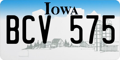 IA license plate BCV575