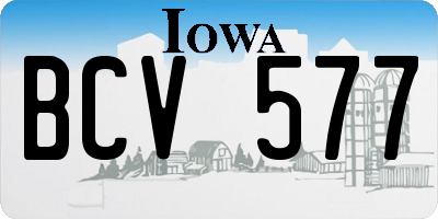 IA license plate BCV577