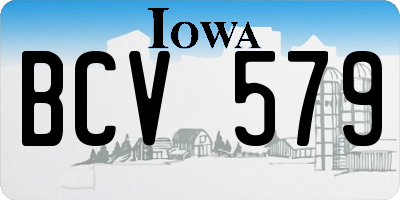 IA license plate BCV579