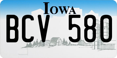 IA license plate BCV580
