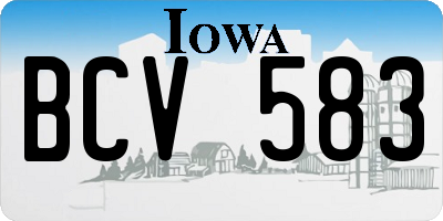 IA license plate BCV583